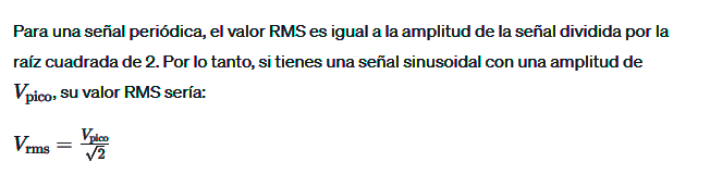 Valor RMS de una se&ntilde;al sinusoidal