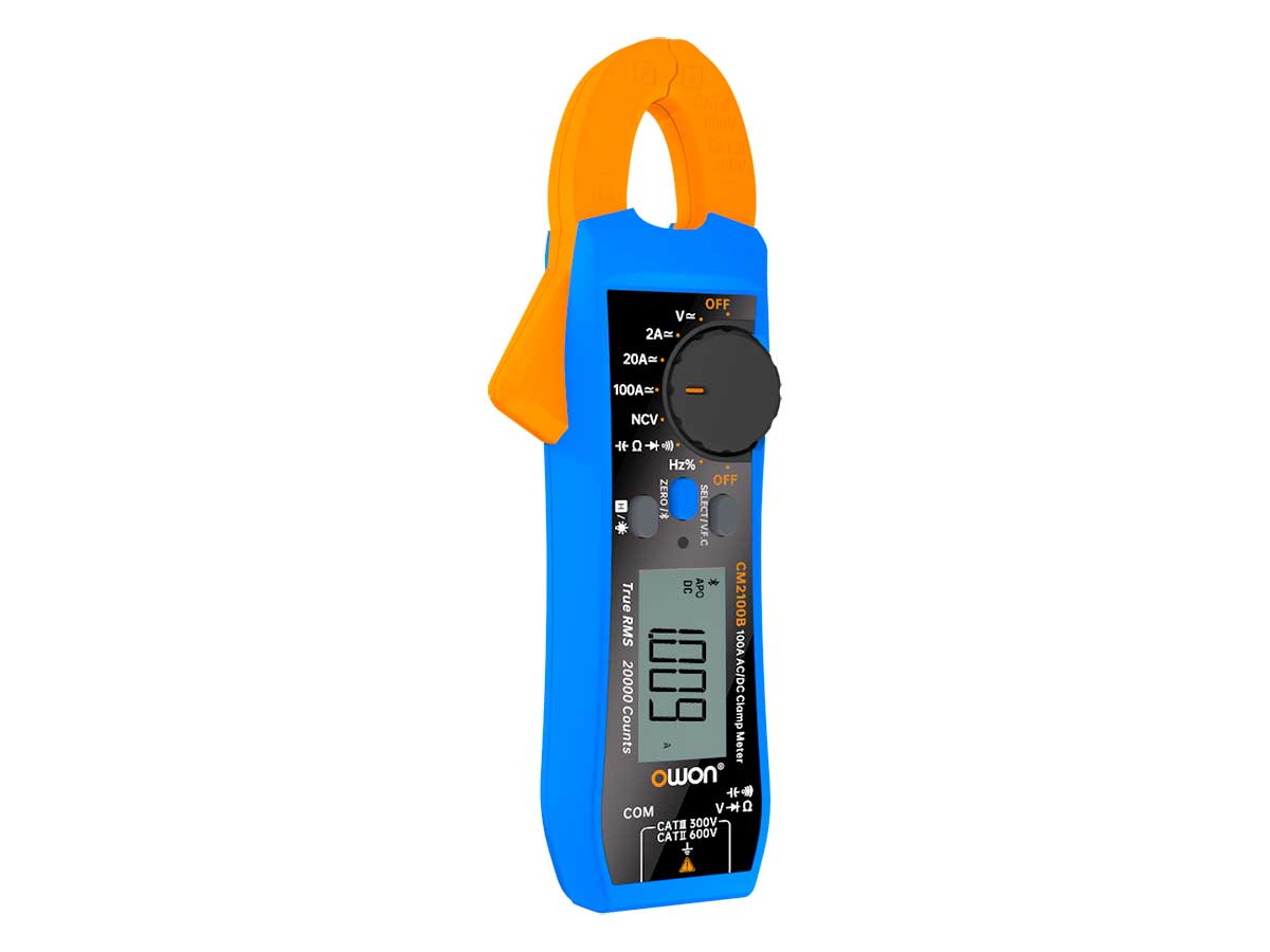 Owon CM2100B - Pinza Amperimétrica Digital con Bluetooth - Datalogger (Registrador) - True RMS