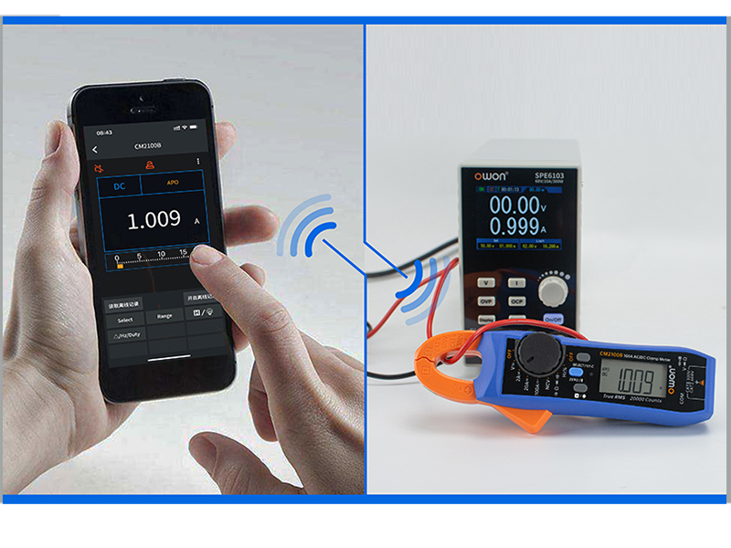 Owon CM2100B Digital Clamp Meter with Bluetooth Datalogger (Logger