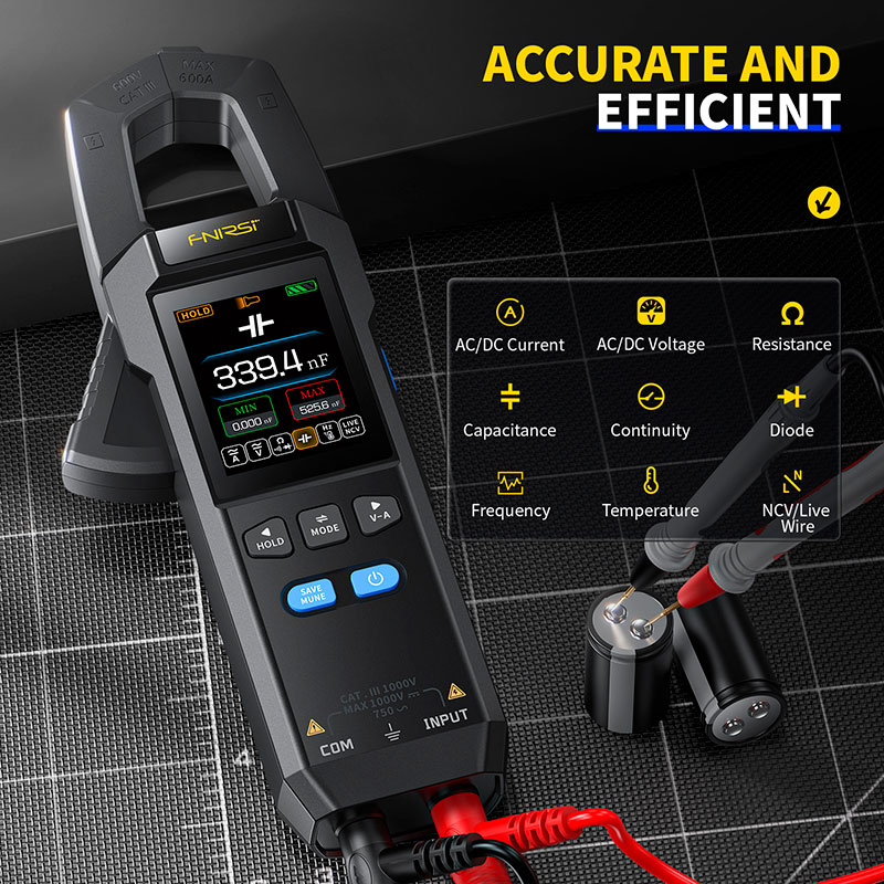 FNIRSi DMC-100 - Pinça Amperimétrica Digital TRMS