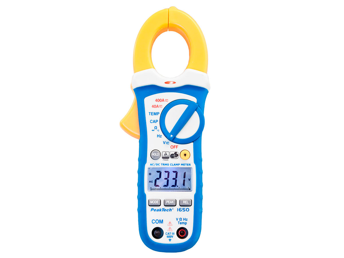 PeakTech P 1650 - Pince Ampèremétrique - 400 Aca/Acc - True RMS - 4000 Points
