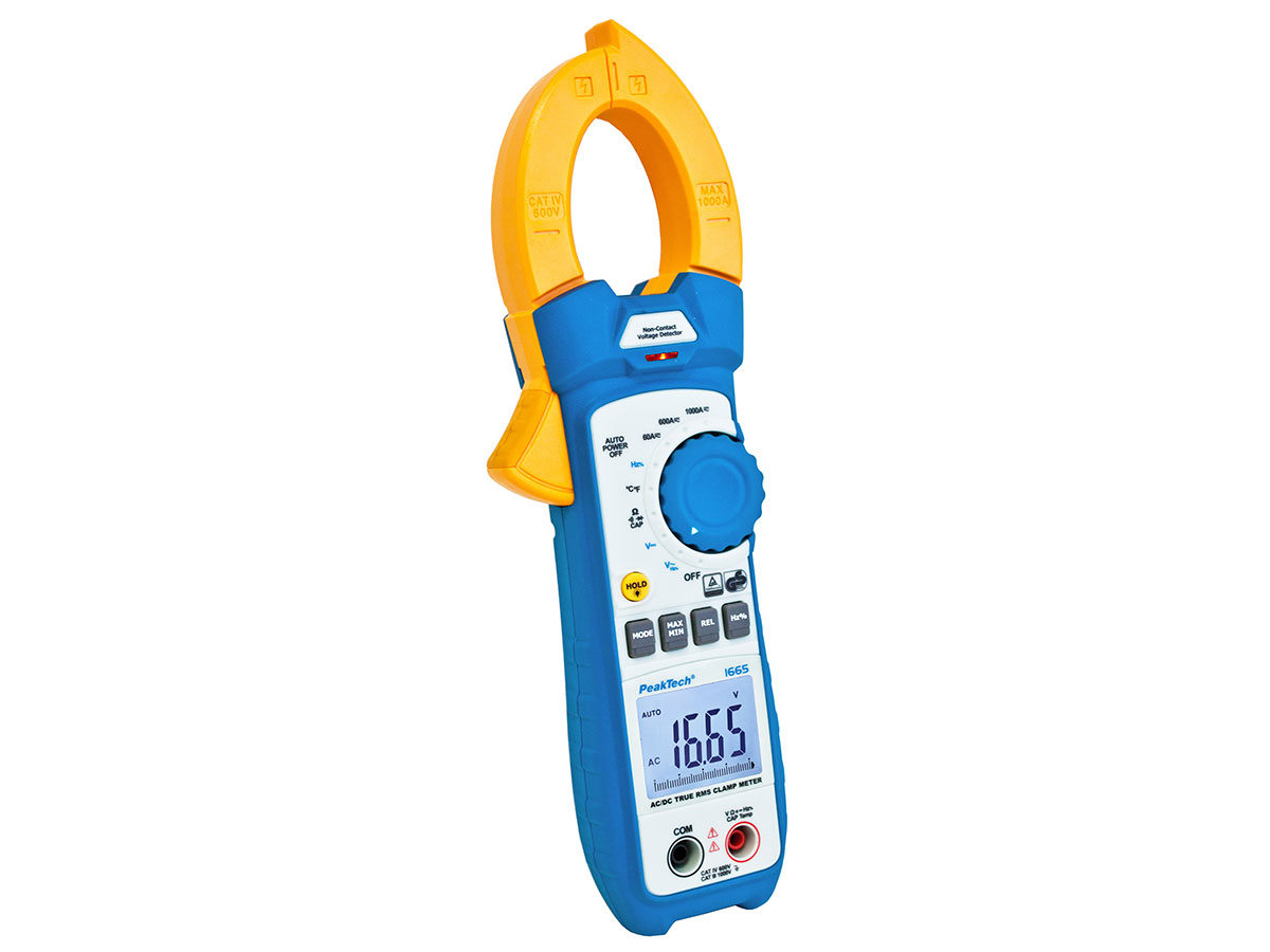 PeakTech P 1665 - Pince Ampèremétrique Numérique - 1000 Aca/Acc - True RMS  - 6000 Points