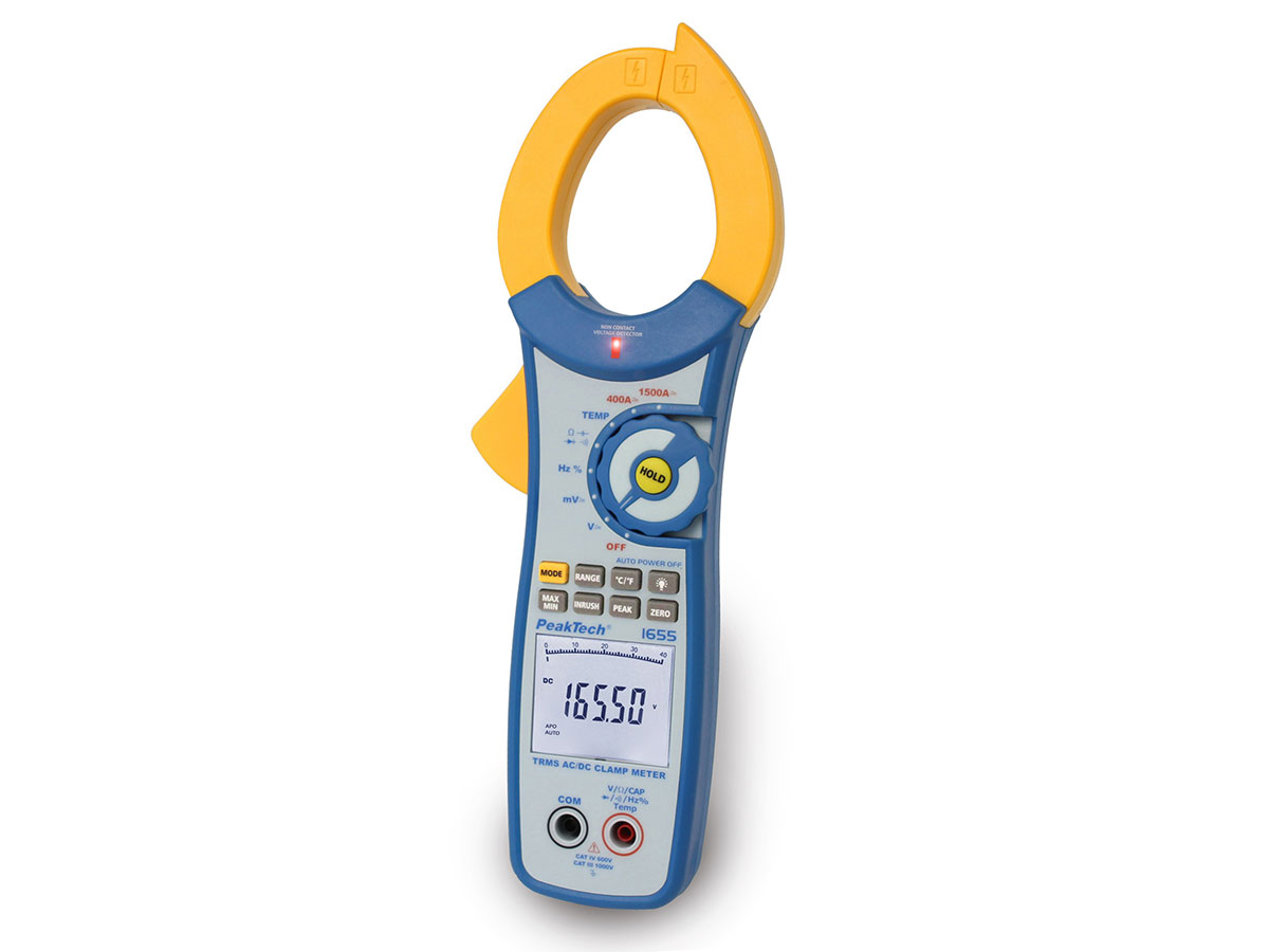 PeakTech P 1655 - Digital-Clamp Meter - True RMS - 1500 Aac/Adc - 4 3/4-Digit