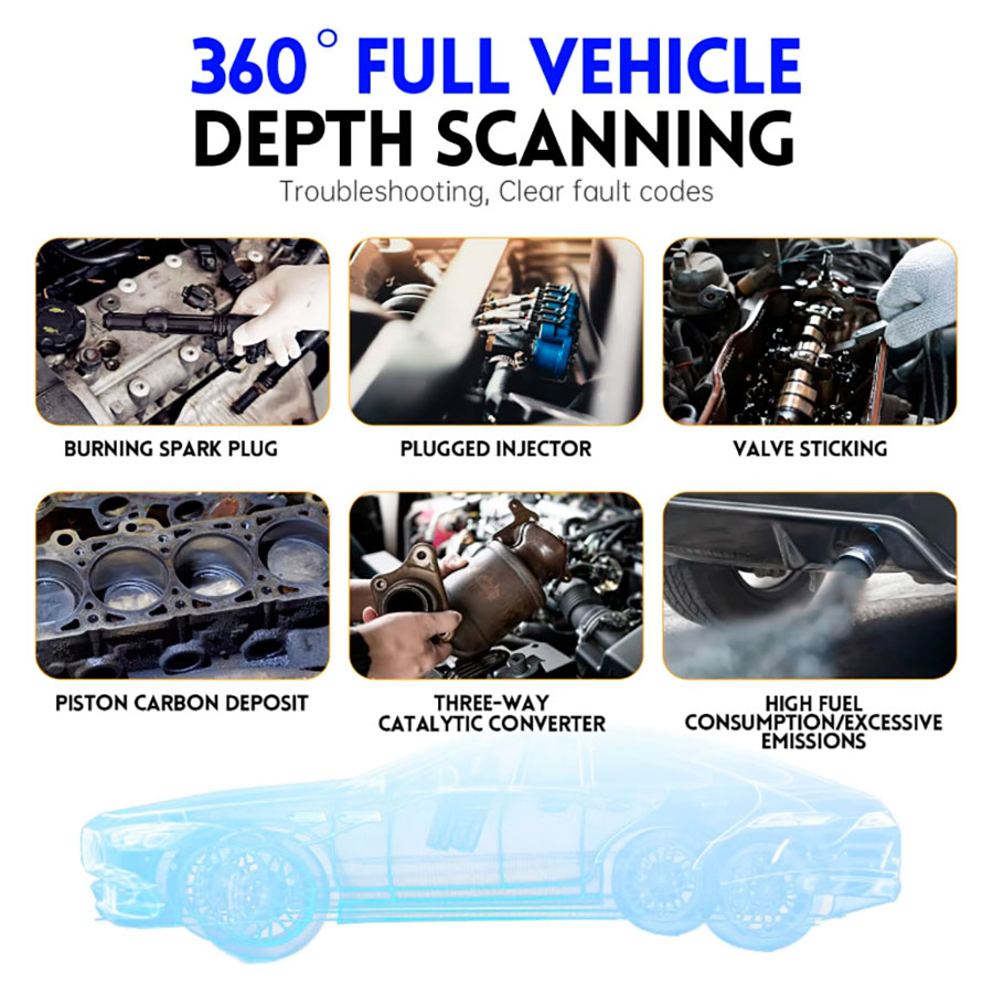 FNIRSi FD10 - Herramienta de Diagnóstico OBD II por Bluetooth FD-10 para Automóviles - válido Android e iOS