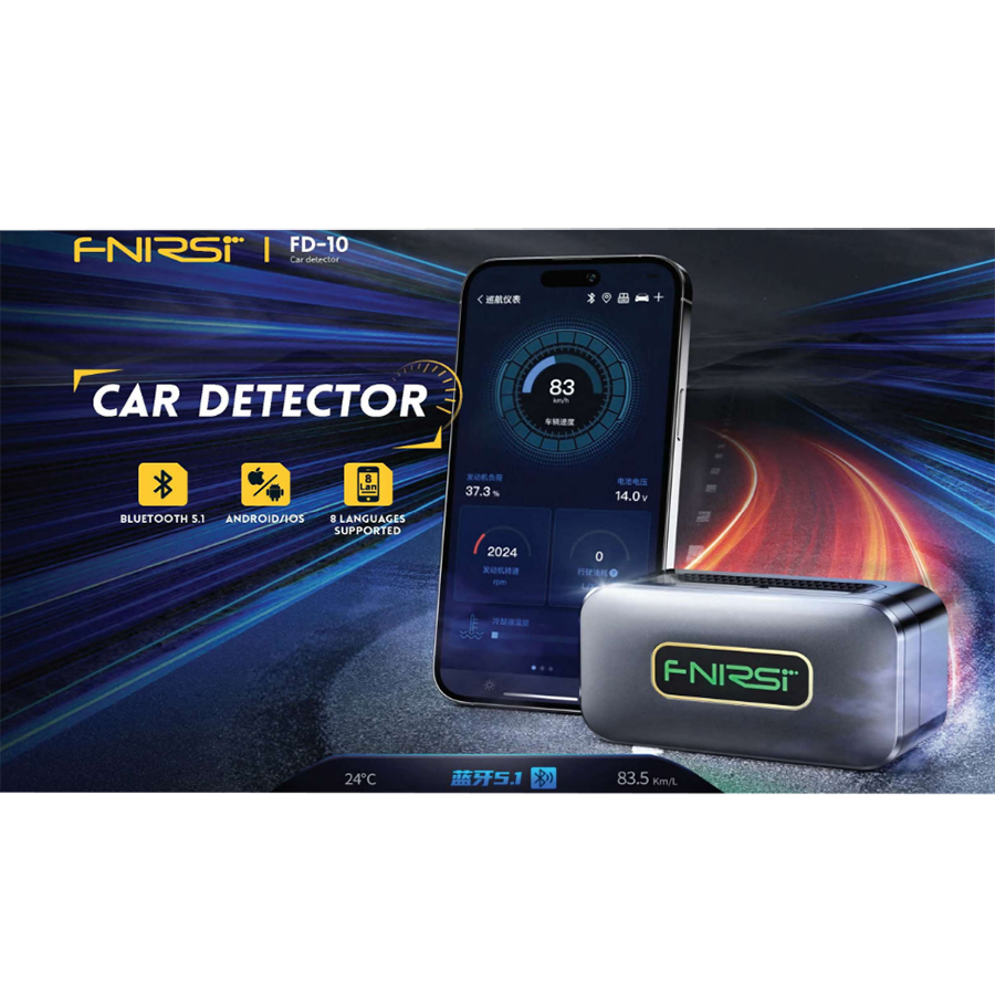 FNIRSi FD10 - Herramienta de Diagnóstico OBD II por Bluetooth FD-10 para Automóviles - válido Android e iOS