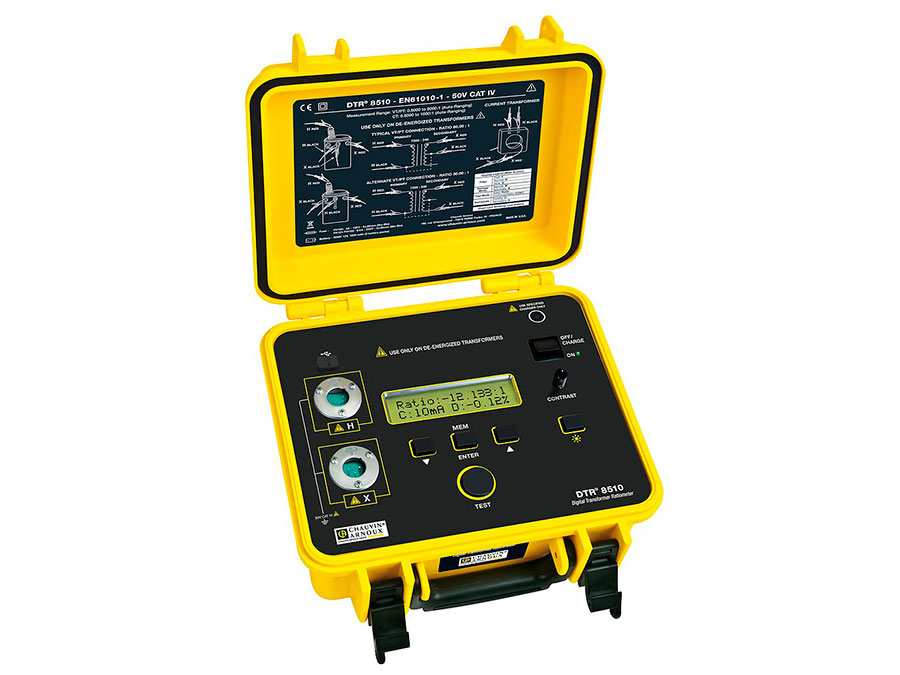 Chauvin Arnoux DTR8510 - Medidor de Relación de Transformación Digital para Transformadores - P01157702