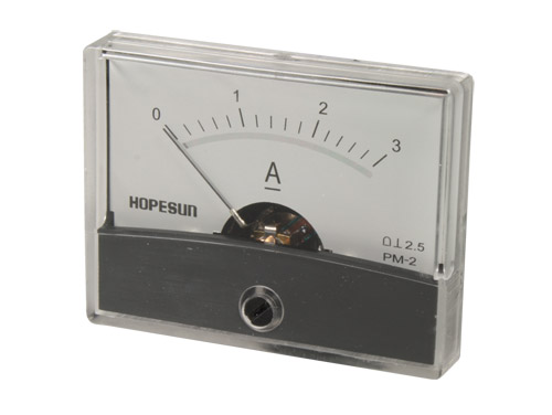 SWITCHTRONIX - Instrumento Painel Amperímetro Analógico 60 x 47 mm - 3 A cc - AIM603000