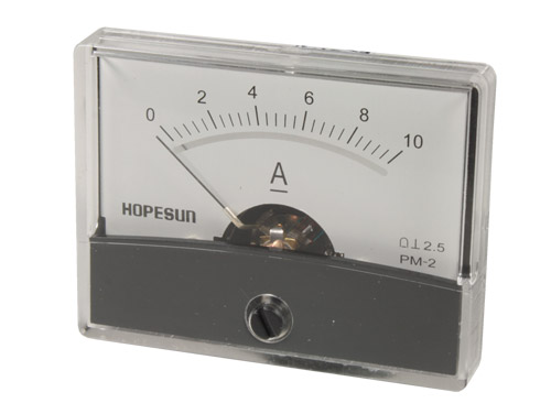 Amperemètre Analogique de Tableau 60 x 47 mm - 10 A cc