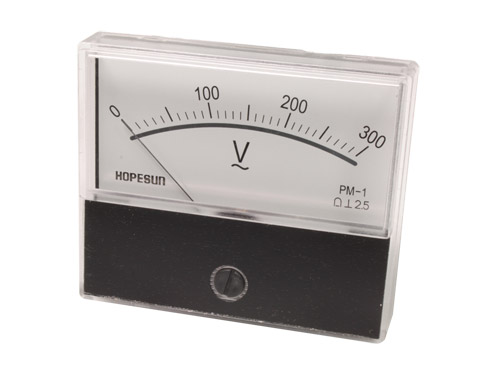 Analogue Voltage Panel Meter 70 x 60 mm - 300 V ac - AVM70300