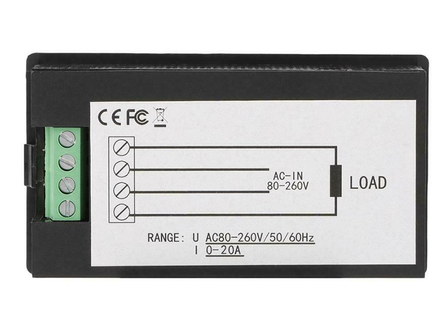 LED Panel Meter 4-in-1: Voltmeter, Ammeter, Wattmeter, and Energy Consumption Meter