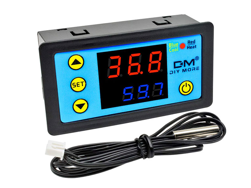 Termóstato Digital de Painel Encastrável Faixa -55~120ºC - 12Vdc