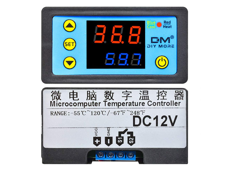 Digital Panel Thermostat Range -55 ~ 120ºC - 12Vdc
