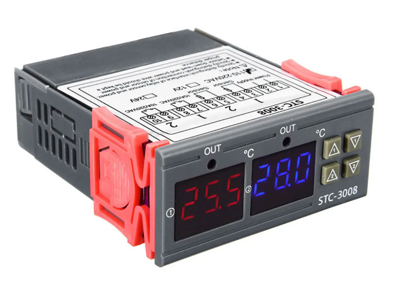 Thermostat Numérique Double Encastrable – -50° ~ 120° C - 12Vdc