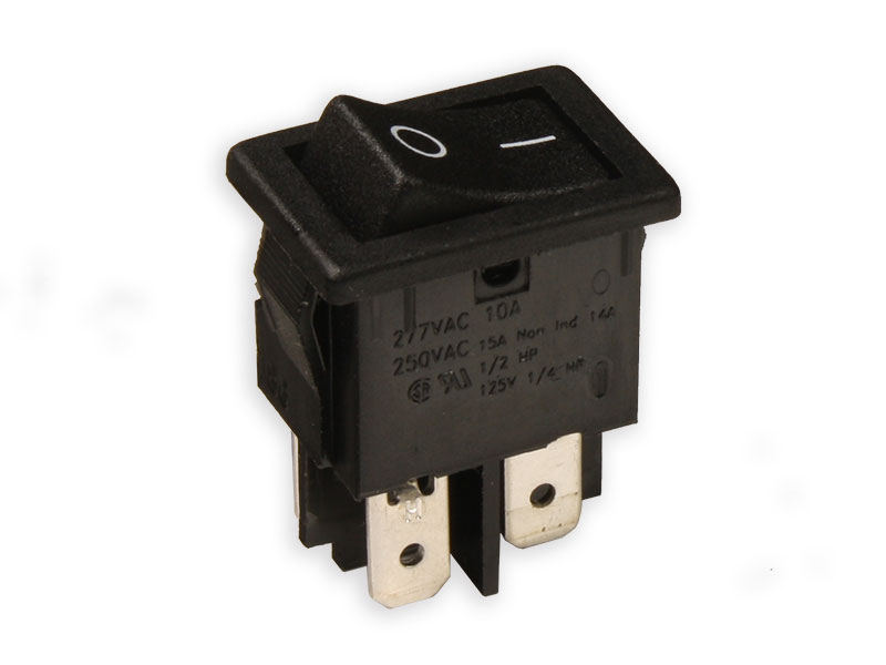 Interrupteur à Bascule 2P 2C - Bouton Noir