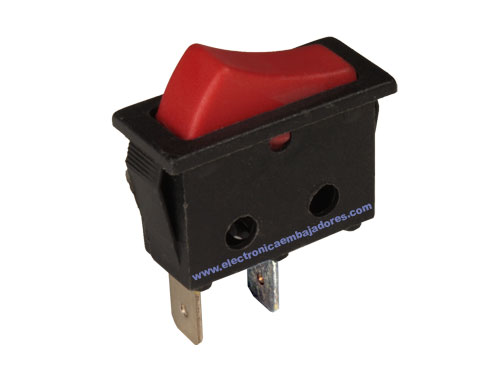 2P 1C - Rocker Switch - Red Button