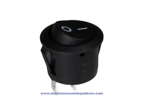 2P 1C - Rocker Switch - Black Button