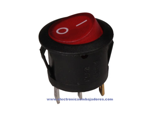 Interrupteur à Bascule 2P 1C - Bouton Lumineux Rouge