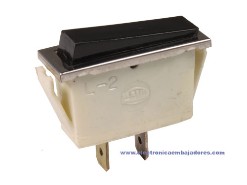 Interrupteur à Bascule 2P 1C - Bouton Noir