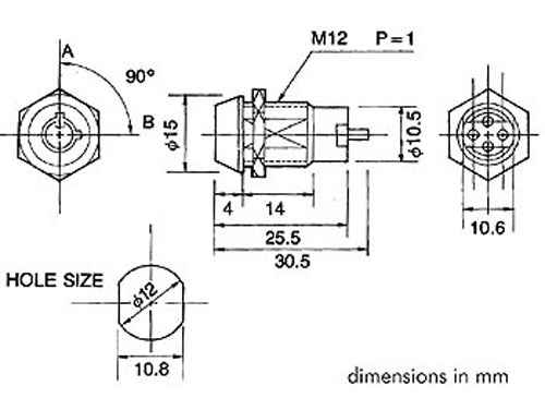 Small Two Position Tubular Pin Tumbler Lock