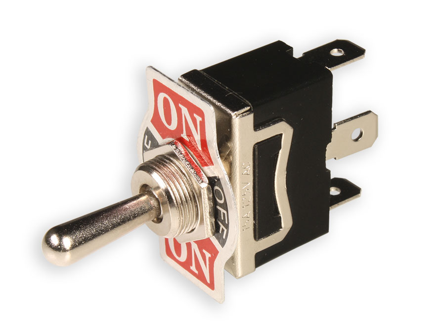 Grand interrupteur à bascule 3P 1C - Faston - ON-OFF-(ON) - (ON)-OFF-ON