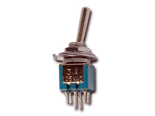 Interruptor Conmutador Palanca Miniatura 2P 2C