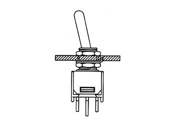 Interruptor Conmutador Palanca Miniatura 2P 2C