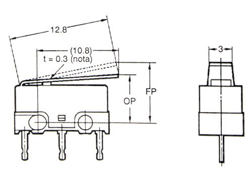 Omron Df2 L Sub Miniature Limit Switch With Lever Microrruptor Microinterruptor Final Carrera