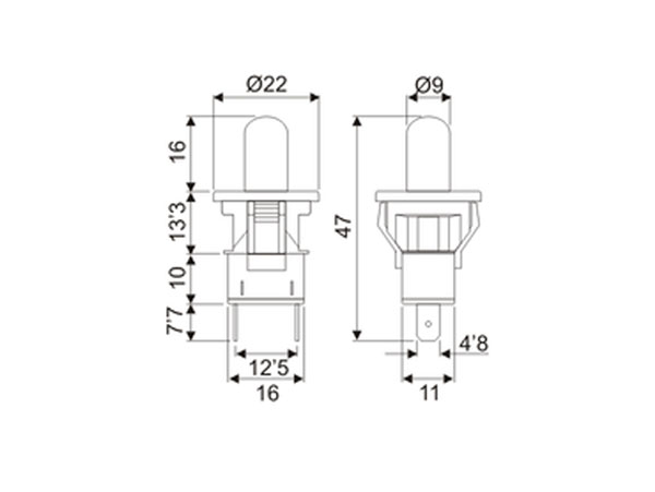Pulsador de Puerta - Cerrado en Reposo
