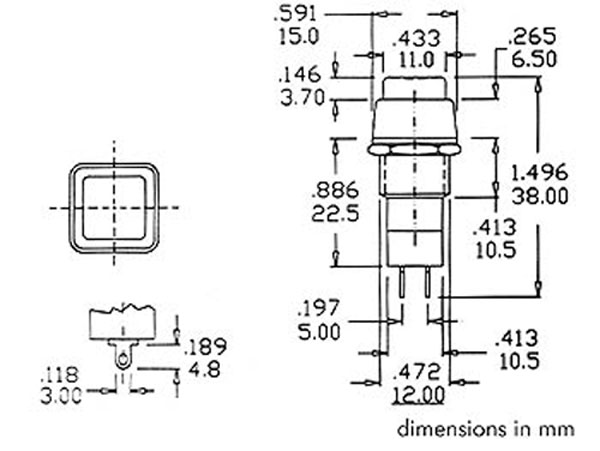 Pulsador Panel con Enclavamiento - Interruptor - Verde