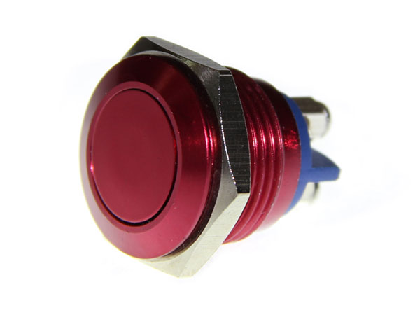 Panel-Mount Anti-Vandal Push Button Switch - 1NO - Red