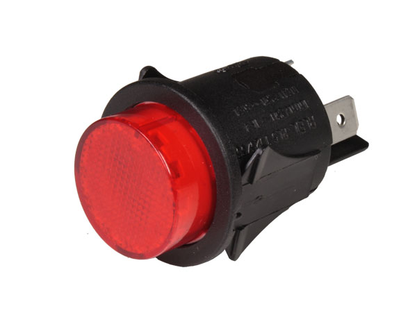 Panel-Mount Push Button Switch - Illuminated Red