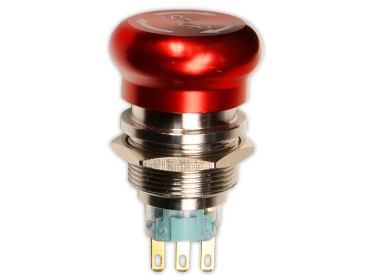 SWITCHTRONIX - Ø22 mm 1NO + 1NC Mushroom Stop Button - Ø30 mm Mushroom Emergency Button - Twist to Release