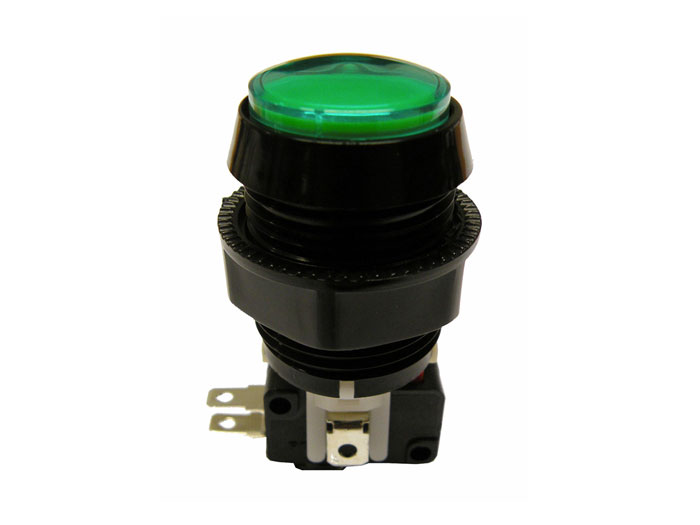 Serie 90 - 1NO + 1NC - Panel-Mount Push Button - Green - 11.526/V