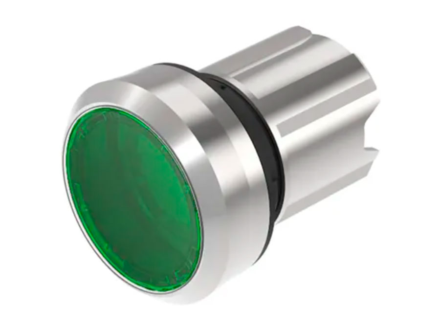 EAO Serie 45 - Actionneur, Bouton-Poussoir Lumineux - Ø22,5 mm - Vert - 45-2231.21H0.000