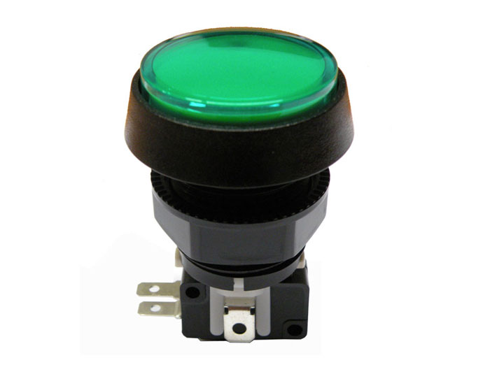 Serie 45 - 1NO + 1NC - Ø28 mm - Panel-Mount Push Button - Green