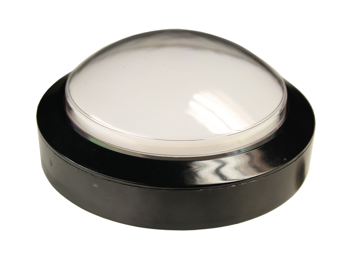 SWITCHTRONIX Serie 95 - Botão de Pressão Arcade Gigante Redondo Painel - Ø100 mm - Iluminado Branco - LED 12 V