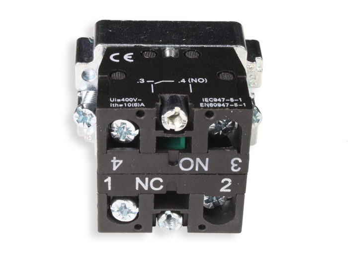 Serie BZ - 1NO + 1NC - Ø28 mm - Panel-Mount Push Button Block