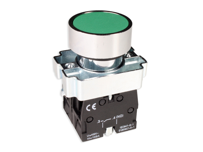 SWITCHTRONIX Serie BZ - Actuator, Panel-Mount Push Button - Red