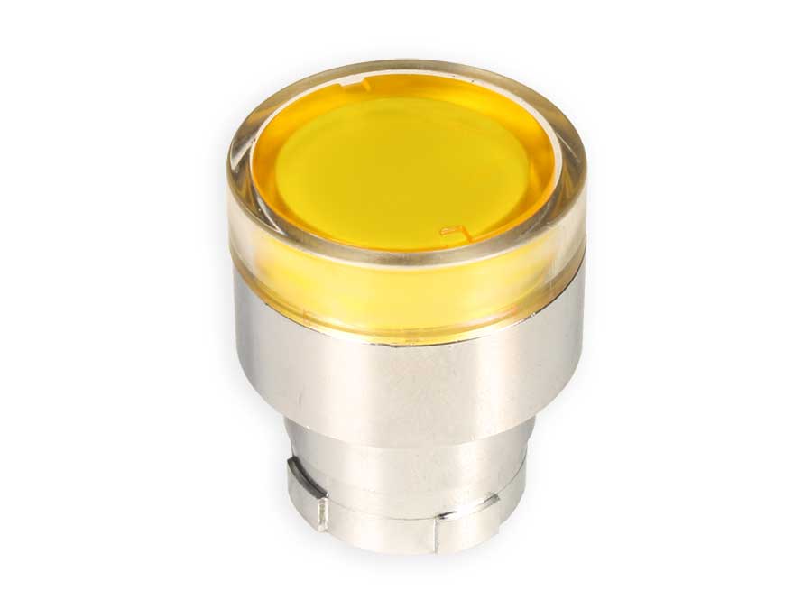 SWITCHTRONIX Serie BZ - Iluminated Actuator, Panel-Mount Push Button - Ø22,5 mm - Yellow