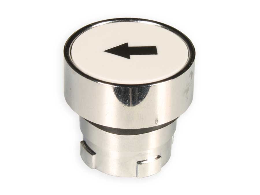 Serie BZ - Actuator, Panel-Mount Push Button - Black Arrow White Background - Ø22,5 mm 