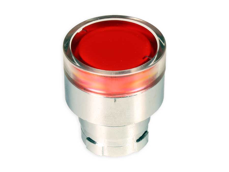 SWITCHTRONIX Serie BZ - Atuador Iluminado - Botão de Pressão Painel - Ø22,5 mm - Vermelho