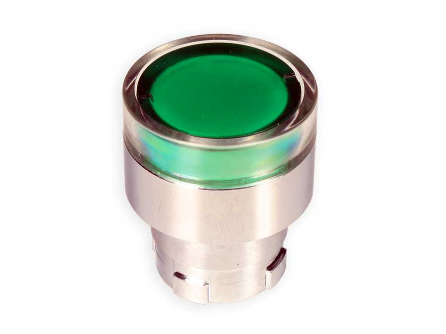 SWITCHTRONIX Serie BZ - Iluminated Actuator, Panel-Mount Push Button - Ø22,5 mm - Green