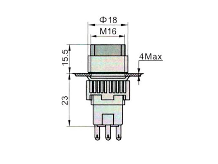 SWITCHTRONIX - Ø16 mm 1NO + 1NC Rotary Switch - 3140031