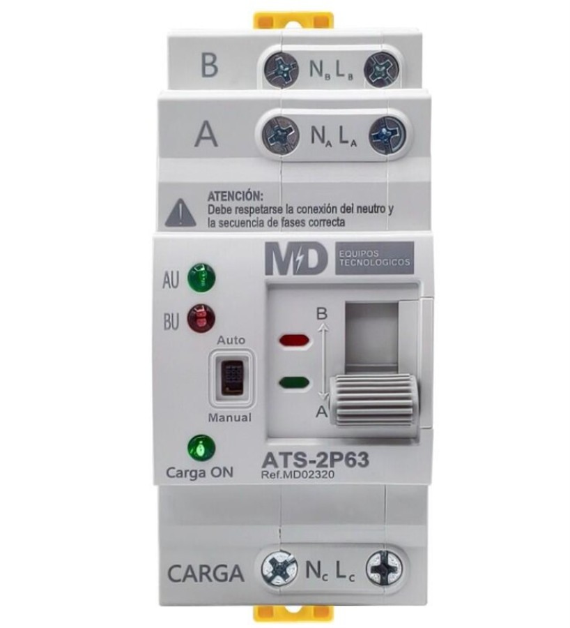 MD ATS-2P63 - Commutateur de transfert automatique (ATS) - 2P 63A - MD02320