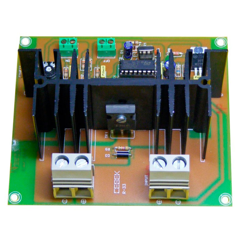Cebek R-33 REGULADOR DE LUZ CC 25A - Regulador PWM de iluminação e velocidade de motores CC por botões, 8–30 V, 25 A - R-33