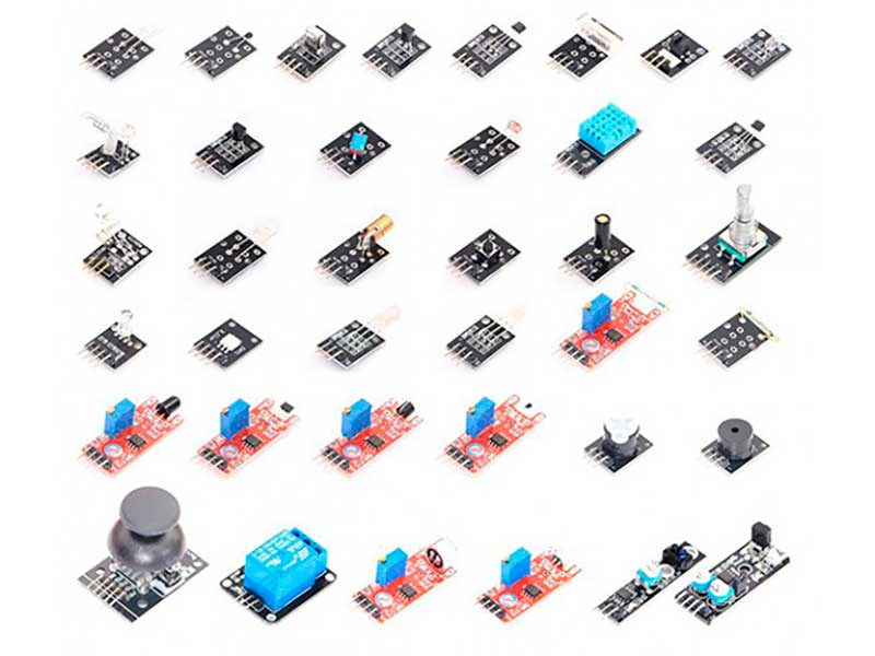 Kit 36 ​​Capteurs pour Arduino dans Classificateur Plastique