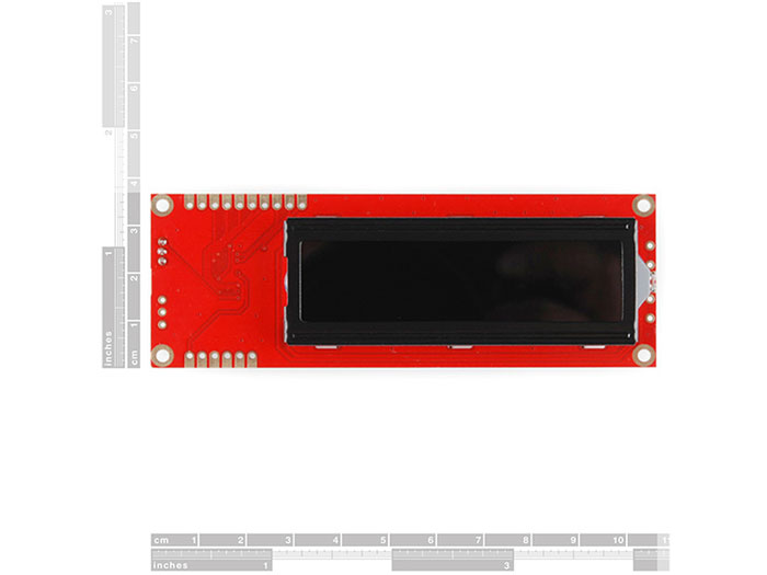 16 x 2 Alphanumeric RS232 Serial LCD - White on Black - LCD-09395