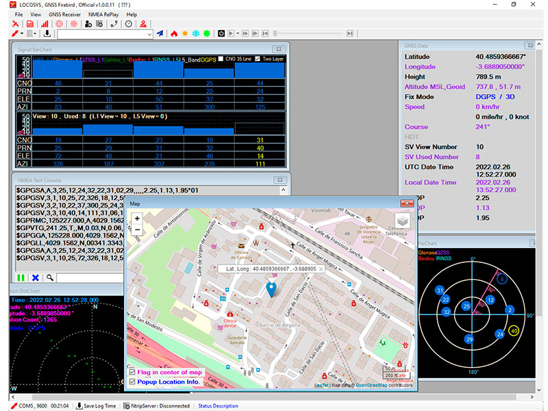 Locosys MC-1010 V2b EVK - Kit de Evaluación GPS