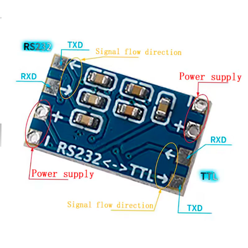 Mini Conversor RS232 para TTL - MAX232