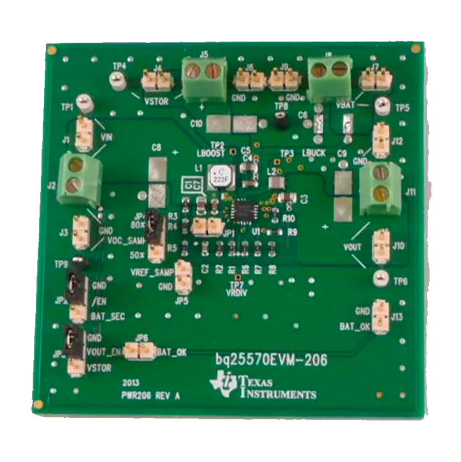 Texas Instruments BQ25570EVM-206 - Tarjeta de evaluación gestión de energía